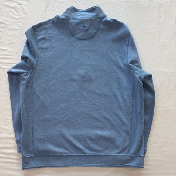 Tommy Bahama Reversible Sweater Men L Blue Half Zip Flip Side NWT Pullover - Picture 16 of 16
